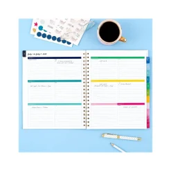 Academic Planners|AT-A-GLANCE 2024-2025 Simplified by Emily Ley Gingham 8.5" x 11" Academic Weekly & Monthly Planner, Blue/White (EL26-901A-25)