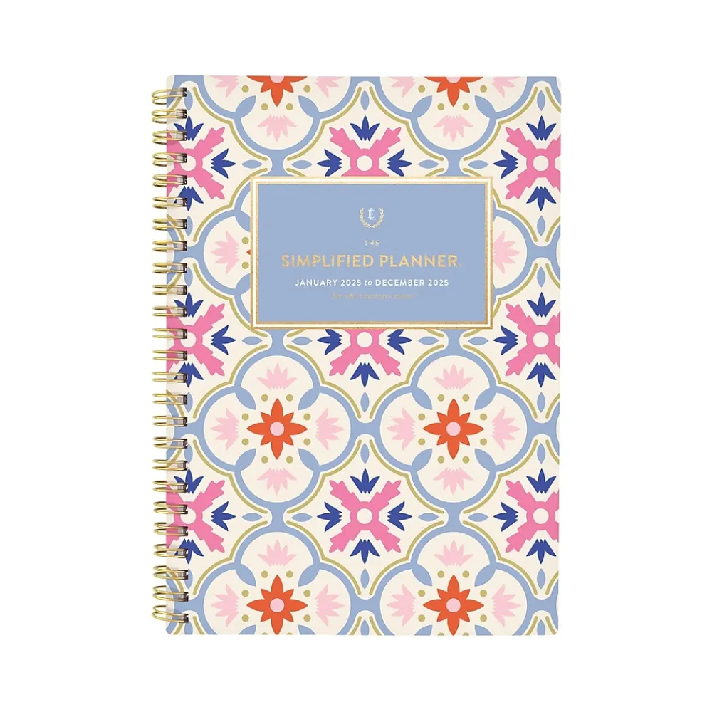 2025 Planners|AT-A-GLANCE 2025 Simplified by Emily Ley Tile 5.5" x 8.5" Weekly & Monthly Planner, Poly Cover, Multicolor (EL35-200-25)