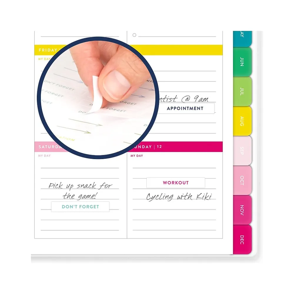 2025 Planners|AT-A-GLANCE 2025 Simplified by Emily Ley Tile 5.5" x 8.5" Weekly & Monthly Planner, Poly Cover, Multicolor (EL35-200-25)