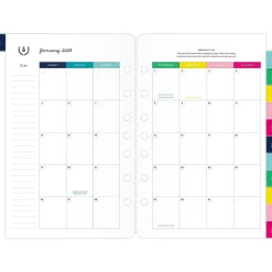 Calendars & Planners Refills|AT-A-GLANCE 2025 Simplified by Emily Ley 8.5" x 5.5" Monthly Planner Refill, Multicolor (EL100-4211-25)