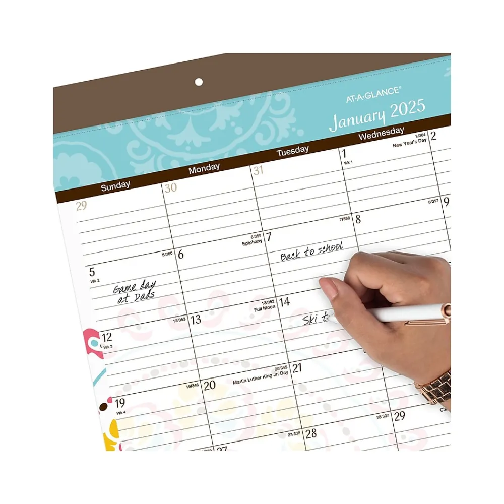 2025 Calendars|AT-A-GLANCE 2025 Suzani 21.75" x 17" Monthly Desk Pad Calendar (SK17-704-25)