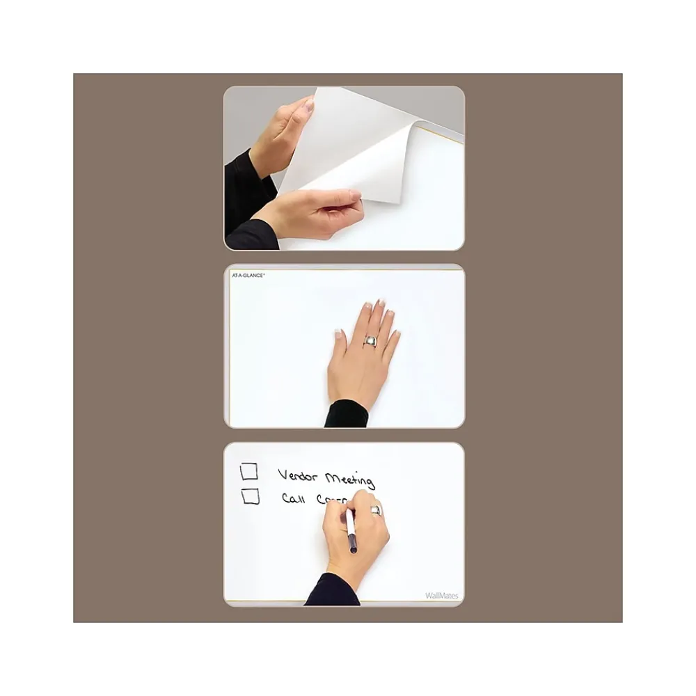 2025 Calendars|AT-A-GLANCE 2025 WallMates 24" x 18" Yearly Dry-Erase Wall Calendar, White/Gray (AW5060-28-25)