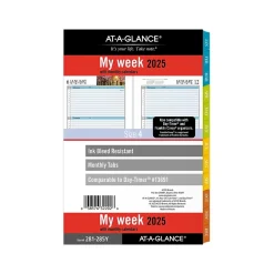 Calendars & Planners Refills|AT-A-GLANCE 2025 Zenscapes 8.5" x 5.5" Weekly & Monthly Planner Refill, Multicolor (281-285Y-25)
