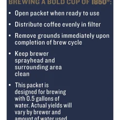 1850 Black Gold Ground Coffee, Fraction Pack, Dark Roast, 2.5 oz., 24/Carton (SMU02151)