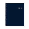 Academic Planners|Blue Sky 2024-2025 7" x 9" Academic Weekly & Monthly Planner, Plastic Cover, Solid Navy (148675-A25)