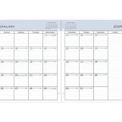 2025 Planners|Blue Sky 2025 8.5" x 11" Monthly Planner, Plastic Cover, Black (148360)