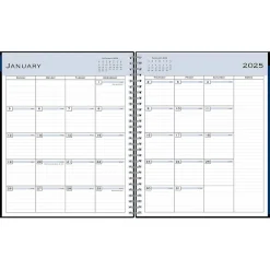 2025 Planners|Blue Sky 2025 8" x 10" Monthly Planner, Plastic Cover, Black (150853)