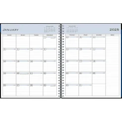 2025 Planners|Blue Sky 2025 8" x 10" Monthly Planner, Plastic Cover, Black (150844)