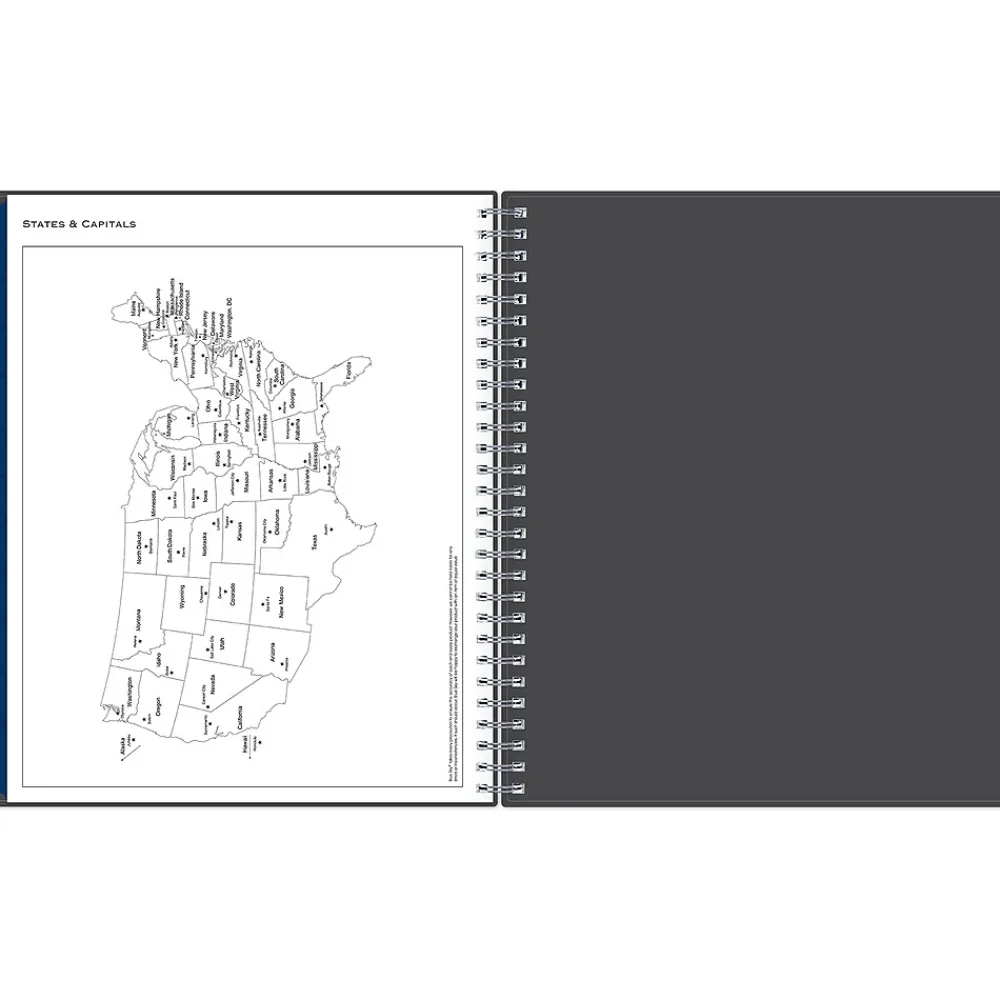 2025 Planners|Blue Sky 2025 8" x 10" Monthly Planner, Plastic Cover, Charcoal Gray (100011-25)