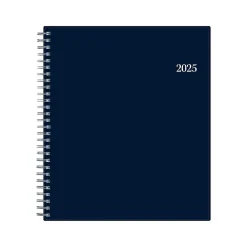 2025 Planners|Blue Sky 2025 8" x 10" Monthly Planner, Plastic Cover, Navy Blue (148660-25)