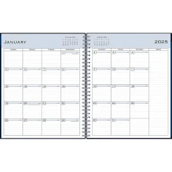 2025 Planners|Blue Sky 2025 8" x 10" Monthly Planner, Plastic Cover, Navy Blue (148660-25)