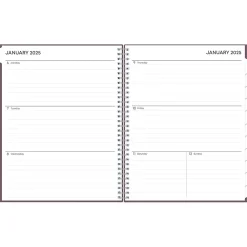 2025 Planners|Blue Sky 2025 8.5" x 11" Weekly & Monthly Planner, Plastic Cover, Purple (150539)