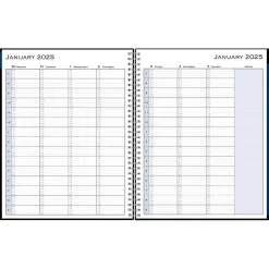 2025 Planners|Blue Sky 2025 8.5" x 11" Weekly & Monthly Appointment Book, Plastic Cover, Black (150849)