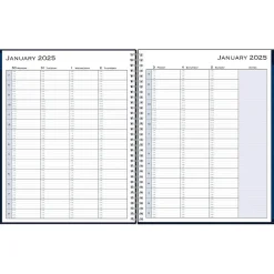 2025 Planners|Blue Sky 2025 8.5" x 11" Weekly & Monthly Appointment Book, Plastic Cover, Navy (148658-25)