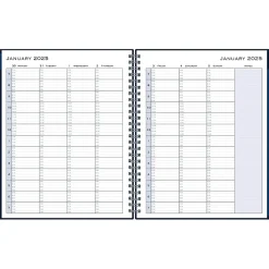 2025 Planners|Blue Sky 2025 7" x 9" Weekly & Monthly Appointment Book, Plastic Cover, Navy (150847)