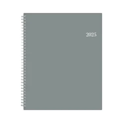 2025 Planners|Blue Sky 2025 8.5" x 11" Weekly & Monthly Planner, Plastic Cover, Slate Gray (152195)