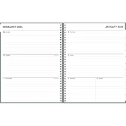 2025 Planners|Blue Sky 2025 8.5" x 11" Weekly & Monthly Planner, Plastic Cover, Slate Gray (152195)