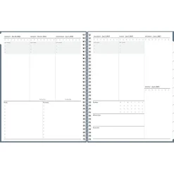 2025 Planners|Blue Sky 2025 8.5" x 11" Weekly & Monthly Planner, Plastic Cover, Steel Blue (148317)