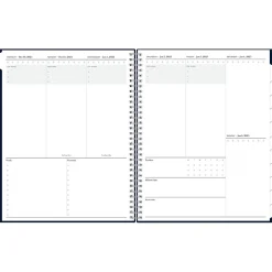 2025 Planners|Blue Sky 2025 8.5" x 11" Weekly & Monthly Planner, Plastic Cover, Navy (147971)