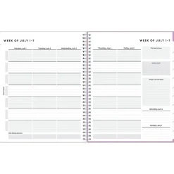 Academic Planners|Blue Sky 2024-2025 Amethyst 8.5" x 11" Academic Weekly & Monthly Student Planner, Plastic Cover, Ombre Purple (145014)