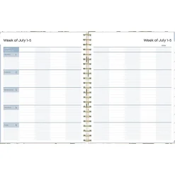 Academic Planners|Blue Sky 2024-2025 Aminah Rose 8.5" x 11" Academic Weekly & Monthly Planner, Gray Board Cover, Multicolor (150461)