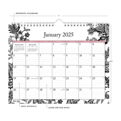 2025 Calendars|Blue Sky 2025 Analeis 11" x 8.75" Monthly Wall Calendar, White/Black (100028-25)