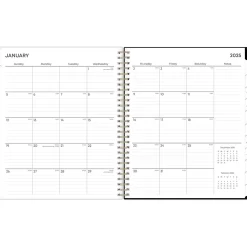 2025 Planners|Blue Sky 2025 Baccara Dark 8" x 10" Monthly Planner, Plastic Cover, Multicolor (110216-25)
