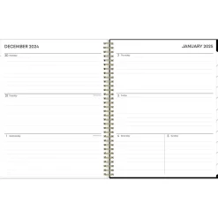 2025 Planners|Blue Sky 2025 Baccara Dark 8.5" x 11" Weekly & Monthly Planner, Plastic Cover, Multicolor (110211-25)