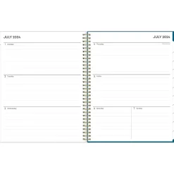 Academic Planners|Blue Sky 2024-2025 Bakah Blue 8.5" x 11" Academic Weekly & Monthly Planner, Plastic Cover, Blue/White (131951-A25)