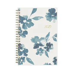 2025 Planners|Blue Sky 2025 Bakah Blue 5" x 8" Weekly & Monthly Planner, Plastic Cover, White/Blue (137260-25)