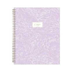 Academic Planners|Blue Sky 2024-2025 Belinda Selene Sienna Lilac 8.5" x 11" Academic Weekly & Monthly Planner, Plastic Cover, Purple/White