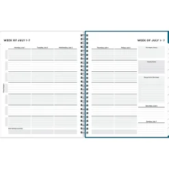 Academic Planners|Blue Sky 2024-2025 Camo 7" x 9" Academic Weekly & Monthly Student Planner, Plastic Cover, Blue (145095)