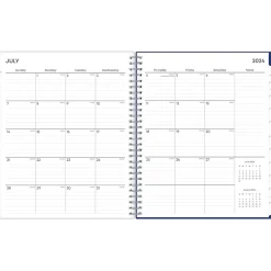 Academic Planners|Blue Sky 2024-2025 Chanson 8" x 10" Academic Monthly Planner, Plastic Cover, Blue (128693-A25)