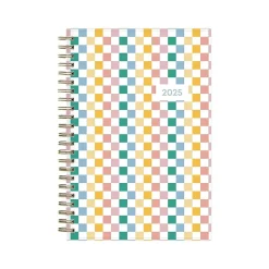 2025 Planners|Blue Sky 2025 Checkerboard 5" x 8" Weekly & Monthly Planner, Plastic Cover, Multicolor (152477)