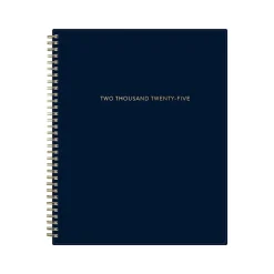 2025 Planners|Blue Sky 2025 Cheeyna 8.5" x 11" Weekly & Monthly Planner, Plastic Cover, Navy (147946)