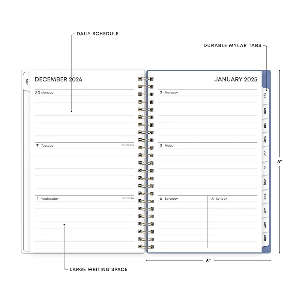 2025 Planners|Blue Sky 2025 Cocorrina 5" x 8" Weekly & Monthly Planner, Plastic Cover, Multicolor (143694-25)