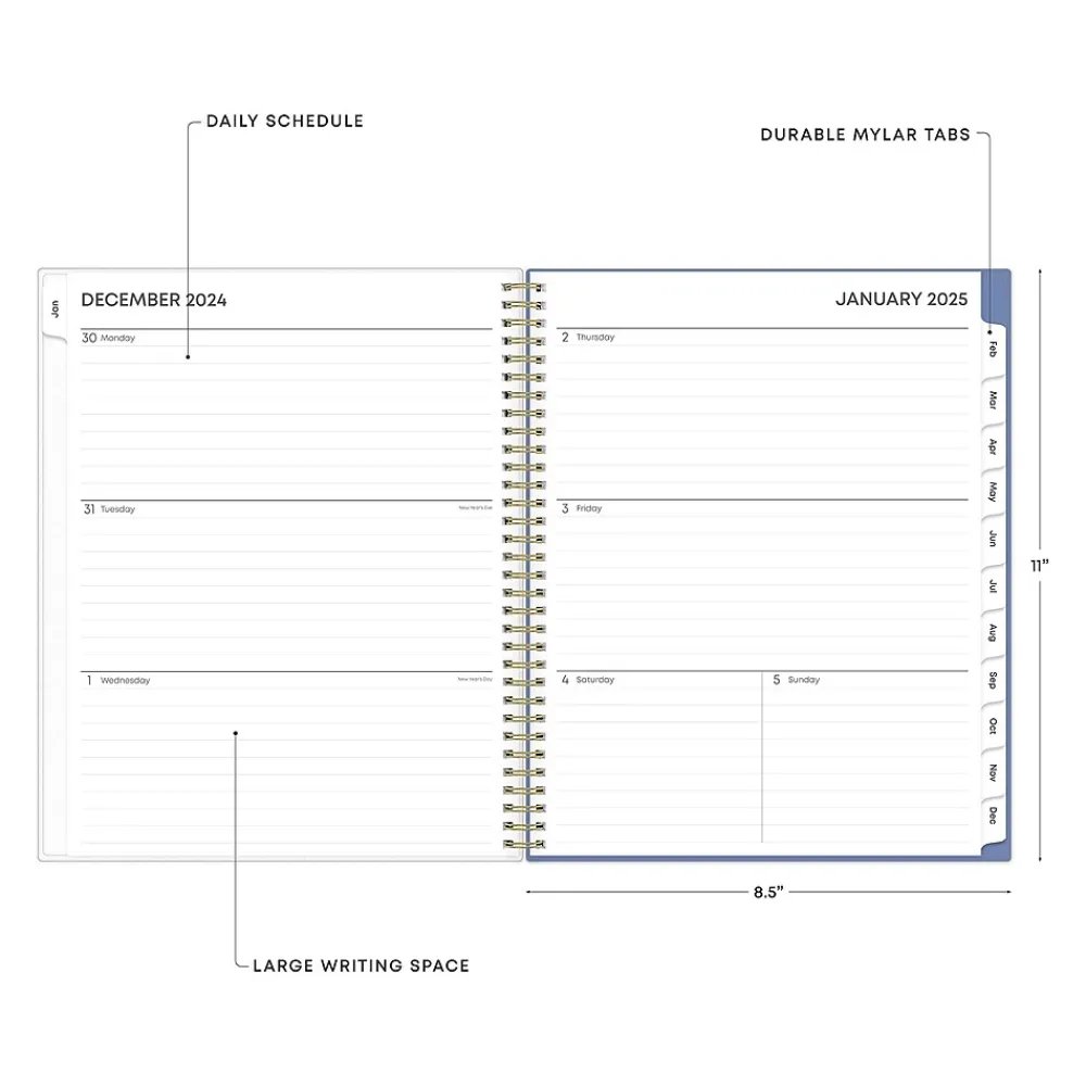 2025 Planners|Blue Sky 2025 Cocorrina 8.5" x 11" Weekly & Monthly Planner, Plastic Cover, Multicolor (143696-25)