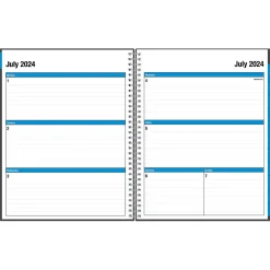 Academic Planners|Blue Sky 2024-2025 Collegiate 8.5" x 11" Academic Weekly & Monthly Planner, Plastic Cover, Gray (100135-A25)