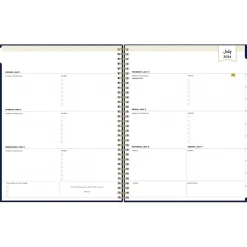 Academic Planners|Blue Sky 2024-2025 Day Designer 8.5" x 11" Academic Weekly & Monthly Planner, Plastic Cover, Deep Blue (149826)