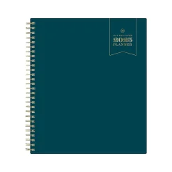 2025 Planners|Blue Sky 2025 Day Designer 8" x 10" Monthly Planner, Plastic Cover, Peacock (152222)