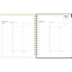 2025 Planners|Blue Sky 2025 Day Designer Austen Black 8" x 10" Daily & Monthly Planner, Plastic Cover, Multicolor (148130)