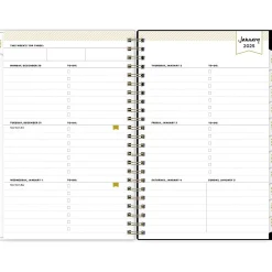 2025 Planners|Blue Sky 2025 Day Designer Austen Black 5" x 8" Weekly & Monthly Planner, Plastic Cover, Multicolor (148131)