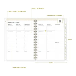 Academic Planners|Blue Sky 2024-2025 Day Designer Climbing Floral Mint 5.88