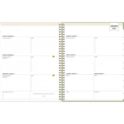 2025 Planners|Blue Sky 2025 Day Designer Fiore Cream 8.5" x 11" Weekly & Monthly Planner, Plastic Cover, Multicolor (148140)