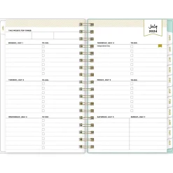 Academic Planners|Blue Sky 2024-2025 Day Designer Flower Mint 3.63" x 6.13" Academic Weekly & Monthly Planner, Multicolor (144878)
