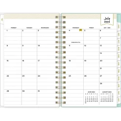Academic Planners|Blue Sky 2024-2025 Day Designer Flower Mint 3.63