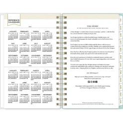 Academic Planners|Blue Sky 2024-2025 Day Designer Flower Mint 3.63