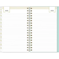 Academic Planners|Blue Sky 2024-2025 Day Designer Flower Mint 3.63