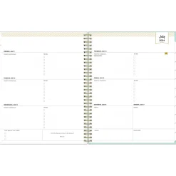 Academic Planners|Blue Sky 2024-2025 Day Designer Flower Field Mint 8.5" x 11" Weekly & Monthly Planner, Plastic Cover, Multicolor (144877)