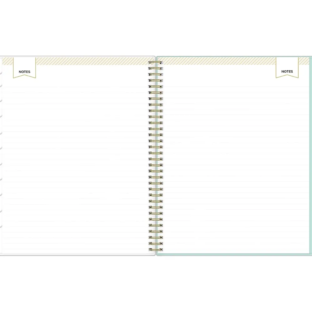 Academic Planners|Blue Sky 2024-2025 Day Designer Flower Field Mint 8.5" x 11" Weekly & Monthly Planner, Plastic Cover, Multicolor (144877)